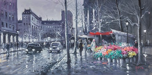 Rainbow in the Dark by Henderson Cisz - Original Painting on Board